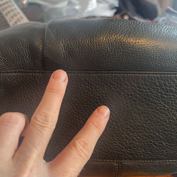 Coach Black Leather Avery Boston Barrel Crossbody HandBag Satchel Purse - Picture 13 of 16